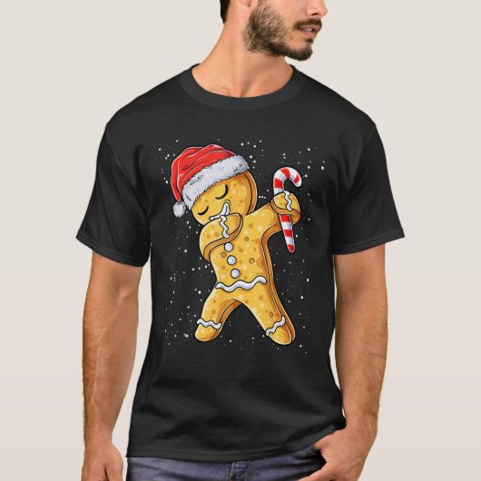 Gingerbread Man Dabbing Cool Christmas Cookie Dab T-Shirt (Vorderseite)
