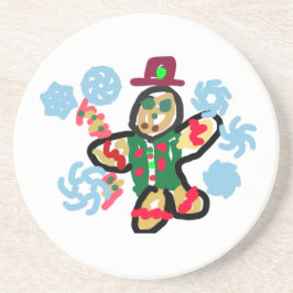 Gingerbread man dance getränkeuntersetzer