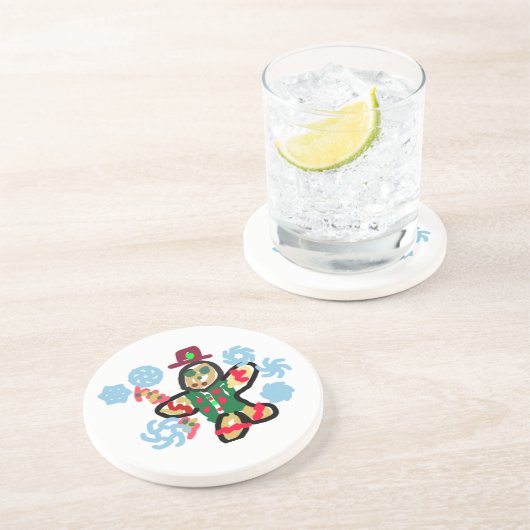 Gingerbread man dance getränkeuntersetzer (Seite)
