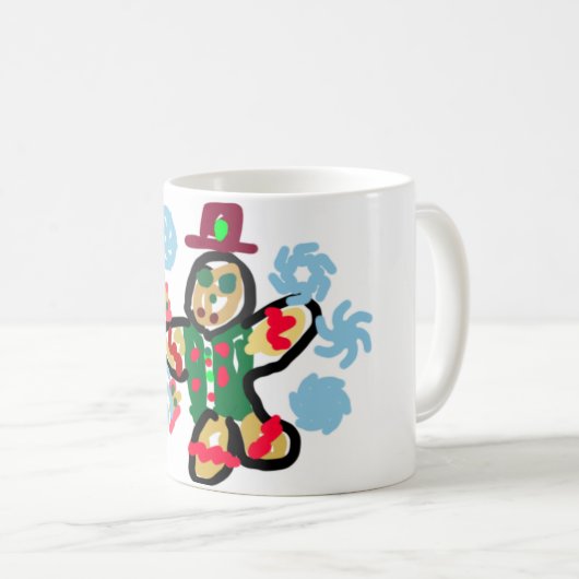 Gingerbread man dance kaffeetasse (VorderseiteRechts)