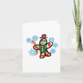 Gingerbread man dance karte (Vorderseite)