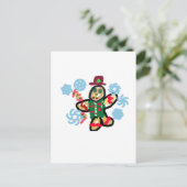 Gingerbread man dance postkarte (Stehend Vorderseite)