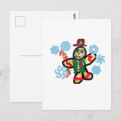 Gingerbread man dance postkarte (Vorne/Hinten)