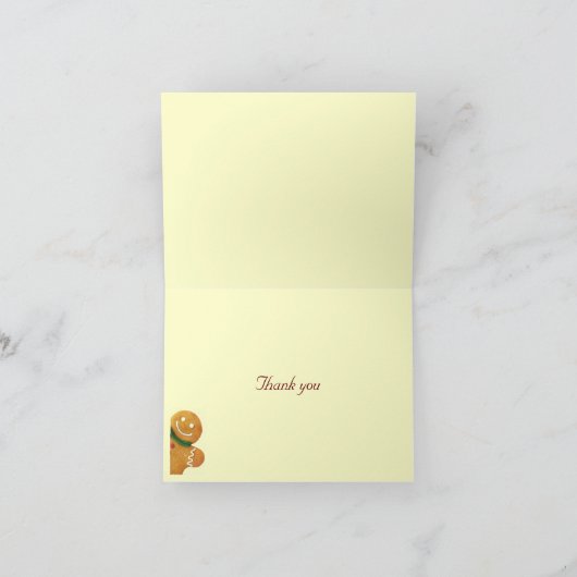 Gingerbread Man Danke-Card Dankeskarte (Innenseite)