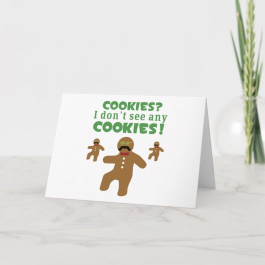 Gingerbread Man Disguise Feiertagskarte (Vorderseite)