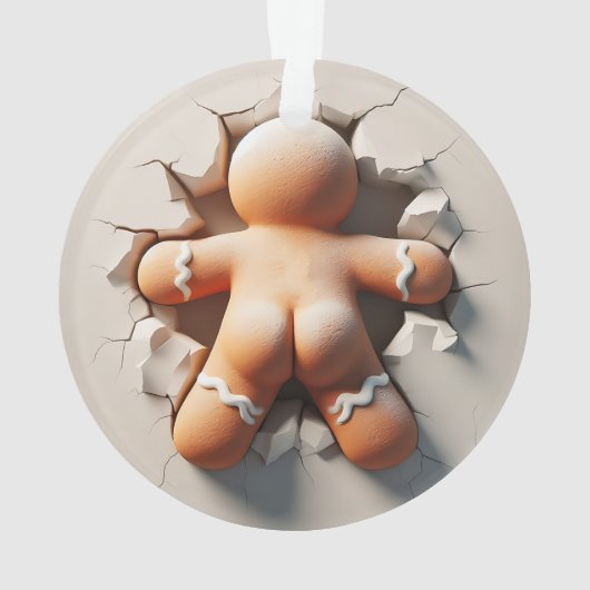 Gingerbread Man Double-Sided Holiday Ornament (Rückseite)