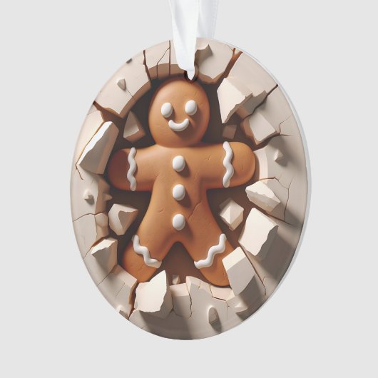 Gingerbread Man Double-Sided Holiday Ornament (Vorderseite)