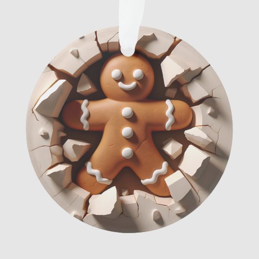 Gingerbread Man Double-Sided Holiday Ornament (Vorderseite)