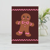 Gingerbread Man Einladungen (Stehend Vorderseite)