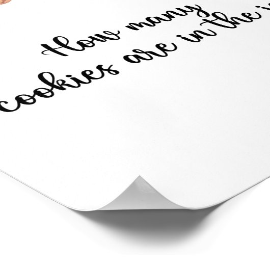 Gingerbread man - erraten Sie, wie viele Kekse Poster (Ecke)