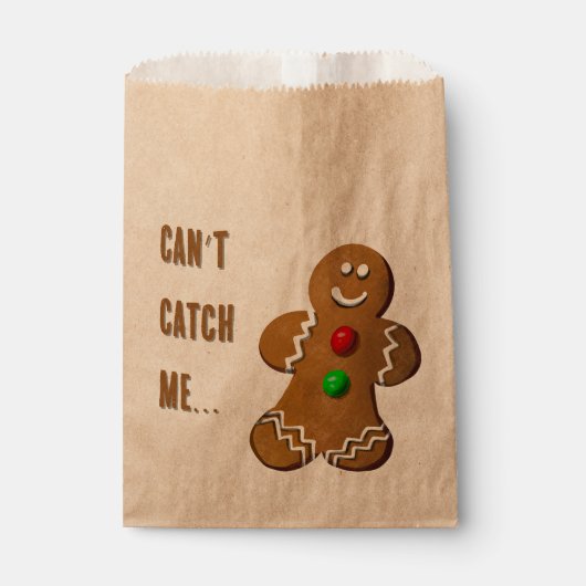 Gingerbread Man Favor Bag Geschenktütchen (Vorderseite)