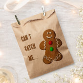 Gingerbread Man Favor Bag Geschenktütchen (Ausgeschnitten)