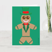 Gingerbread Man Feiertagskarte (Vorderseite)