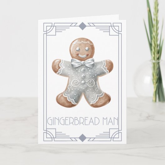 Gingerbread Man Feiertagskarte (Vorderseite)