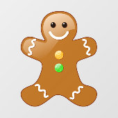 Gingerbread Man Fensteraufkleber (Blatt)