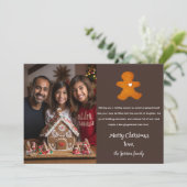 Gingerbread Man Festive Minimal 1 Foto Weihnachten (Stehend Vorderseite)