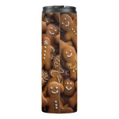 Gingerbread Man Festive Scene Thermosbecher (Rückseite)