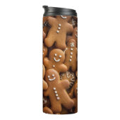 Gingerbread Man Festive Scene Thermosbecher (Nach rechts gedreht)