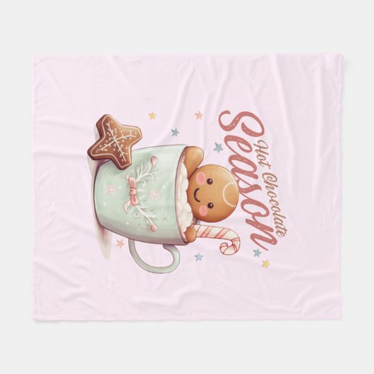 Gingerbread Man Fleecedecke (Vorderseite (Horizontal))