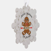 Gingerbread Man Food Geschenkpapier Ornament-Gesch Ornament Karte (Rechts)