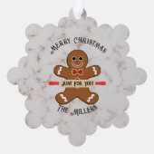 Gingerbread Man Food Geschenkpapier Ornament-Gesch Ornament Karte (Rückseite)
