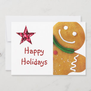 Gingerbread Man Foto Card Feiertagskarte
