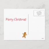 Gingerbread Man - Frohe Weihnachts-Postkarte Feiertagspostkarte (Rückseite)