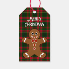 Gingerbread Man Frohe Weihnachtsgeschenke Tags Geschenkanhänger