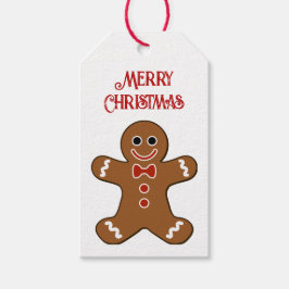 Gingerbread Man Frohe Weihnachtsgeschenke Tags Geschenkanhänger