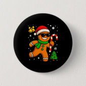 Gingerbread Man Funny Christmas Cookie Costume Bak Button (Vorderseite)