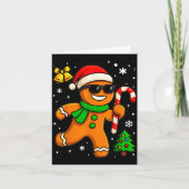Gingerbread Man Funny Christmas Cookie Costume Bak Karte (Vorderseite)