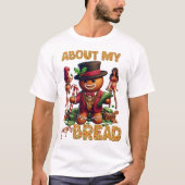 Gingerbread Man Funny Red Christmas T-Shirt (Vorderseite)