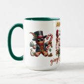 Gingerbread Man Funny Red Christmas Tasse (Links)