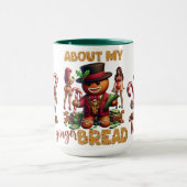 Gingerbread Man Funny Red Christmas Tasse (Zentrum)
