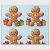 Gingerbread Man Geschenkpapier (Flach)
