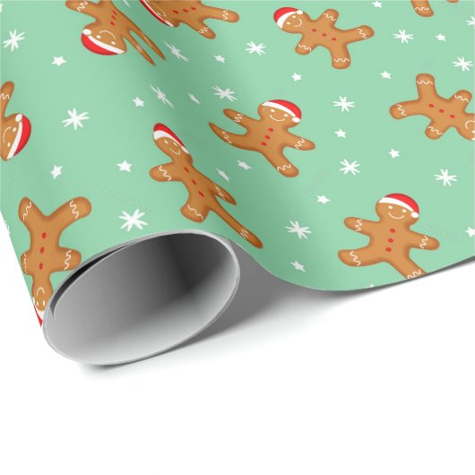 Gingerbread Man Geschenkpapier (Rolleneckpunkt)