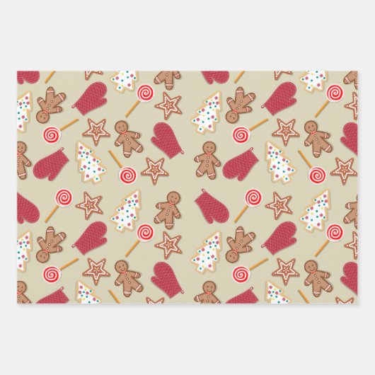 Gingerbread Man Geschenkpapier Set (Vorderseite 2)