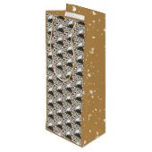 Gingerbread Man Geschenktüte Für Weinflaschen (Rückseite Schrägansicht)