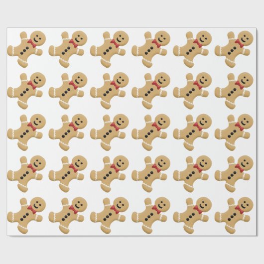 Gingerbread Man Gift Wrap Geschenkpapier (Flach)