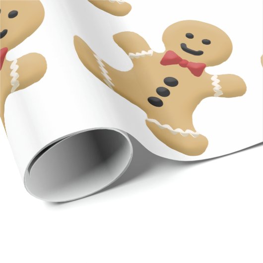 Gingerbread Man Gift Wrap Geschenkpapier (Rolleneckpunkt)