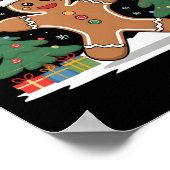 Gingerbread Man Gingershred Funny Gym Workout Chri Poster (Ecke)
