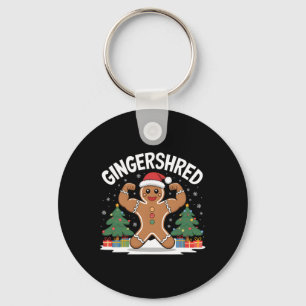 Gingerbread Man Gingershred Funny Gym Workout Chri Schlüsselanhänger