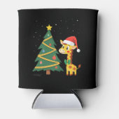 Gingerbread Man Giraffe Santa Hat Christmas Tree T Dosenkühler (Vorderseite)