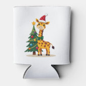 Gingerbread Man Giraffe Santa Hat Christmas Tree T Dosenkühler (Vorderseite)