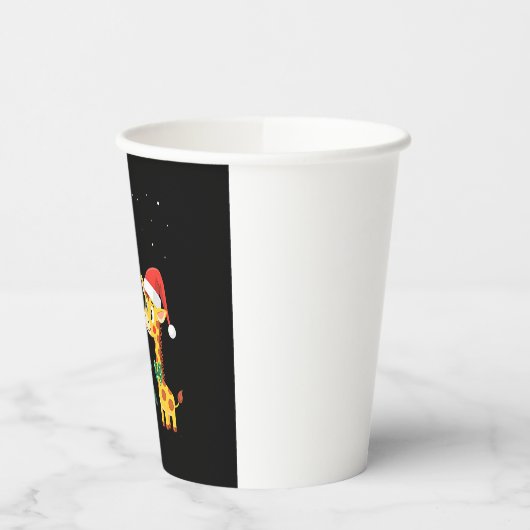 Gingerbread Man Giraffe Santa Hat Christmas Tree T Pappbecher (Links)