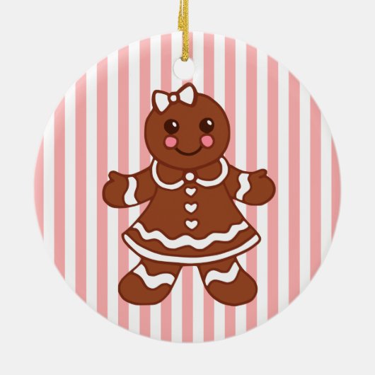 Gingerbread Man Girl Ornament (Hinten)