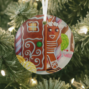GINGERBREAD MAN Glaszirkel Ornament Aus Glas