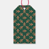 Gingerbread Man Green Christmas Geschenkanhänger (Rückseite)