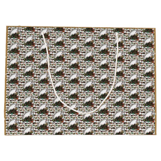 Gingerbread Man Große Geschenktüte (Rückseite)