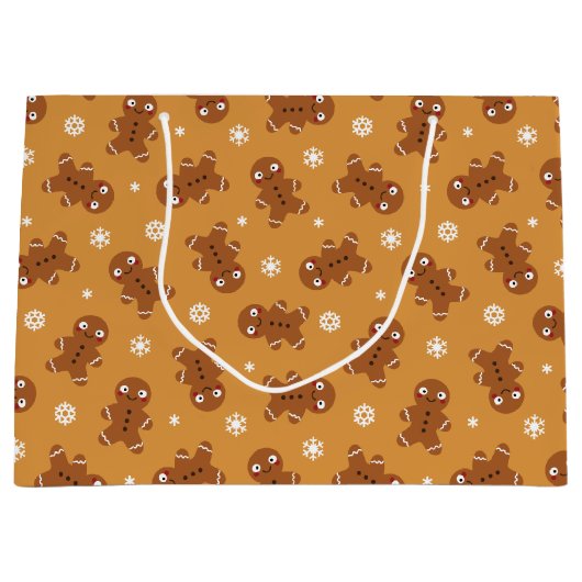 Gingerbread Man Große Geschenktüte (Vorderseite)